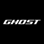 Ghost logo on a black background, featuring bold white text. Ideal for articles on branding, design, or company identity. Mountain Bike United.