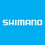 Shimano logo on blue background, cycling component brand emblem, bicycle gear manufacturer, bike parts logo, sports equipment icon. Mountain Bike United.